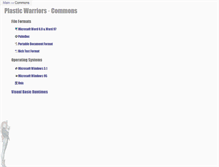 Tablet Screenshot of common.plasticwarriors.org